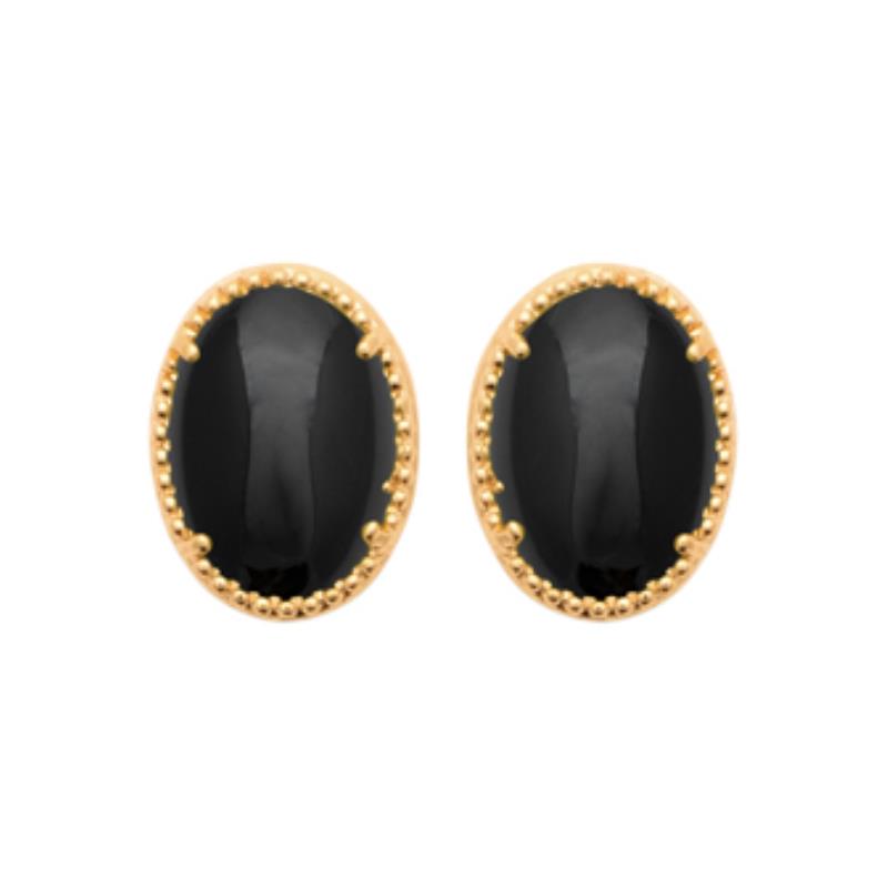 Coque de Nacre Puces d'oreilles plaqué or 2574007