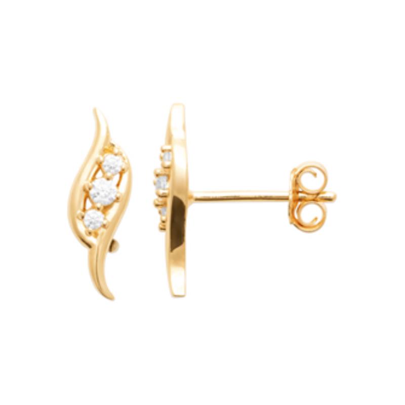 Coque de Nacre Puces d'oreilles plaqué or 23056810