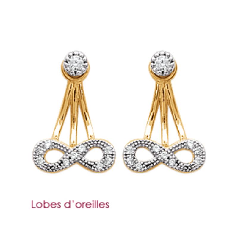 Coque de Nacre Boucles d'oreilles plaqué or 2515011