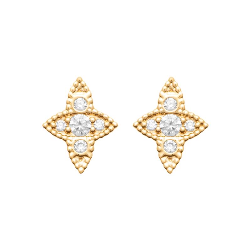 Coque de Nacre Puces d'oreilles plaqué or 23053310