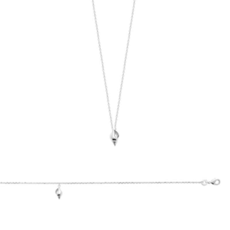 Coque de Nacre Collier argent 722019