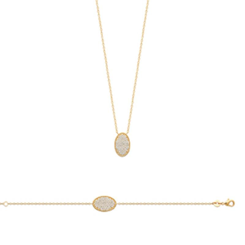 Coque de Nacre Bracelet plaqué or 973349