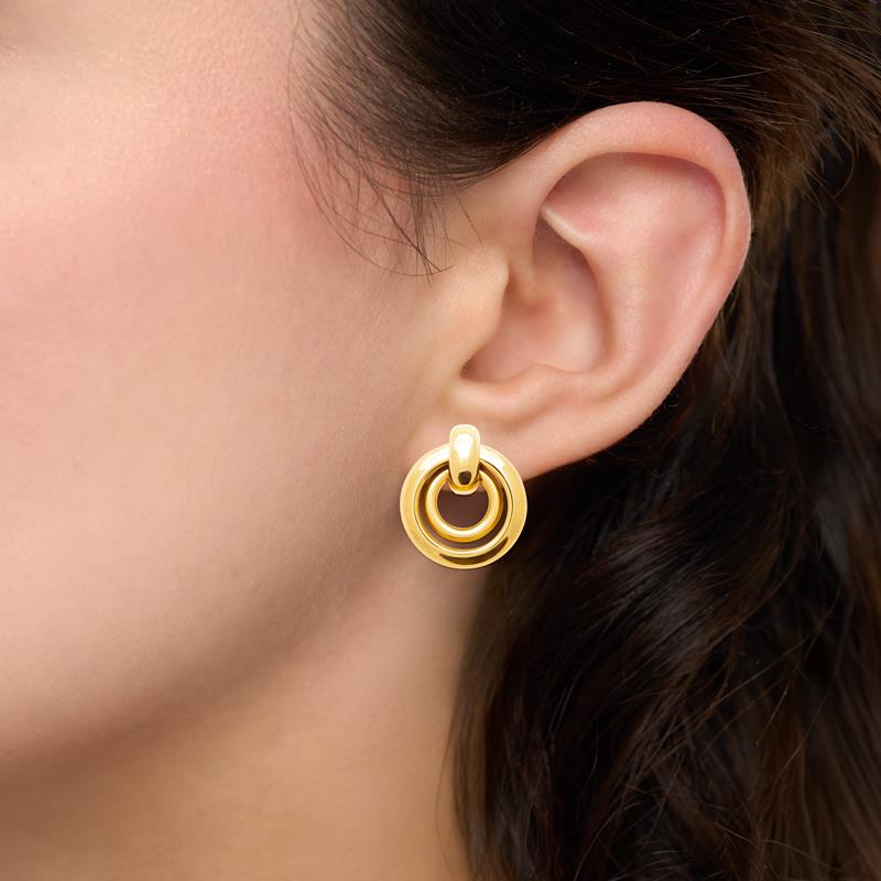 Izee Boucles d'oreilles pendantes acier doré 3136309