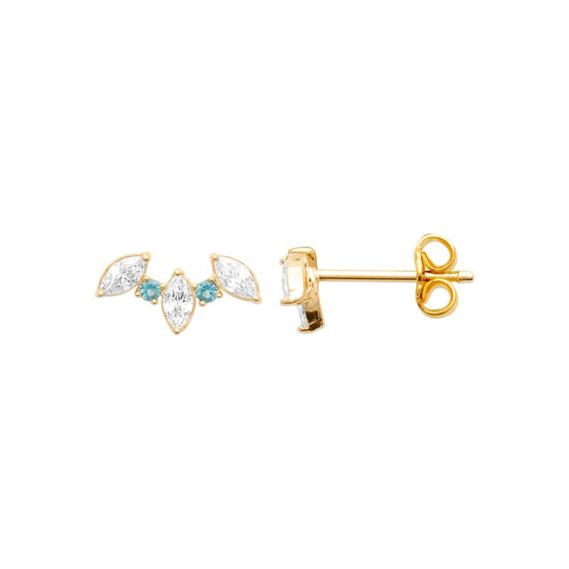 Coque de Nacre Boucles d'oreilles plaqué or 23081610
