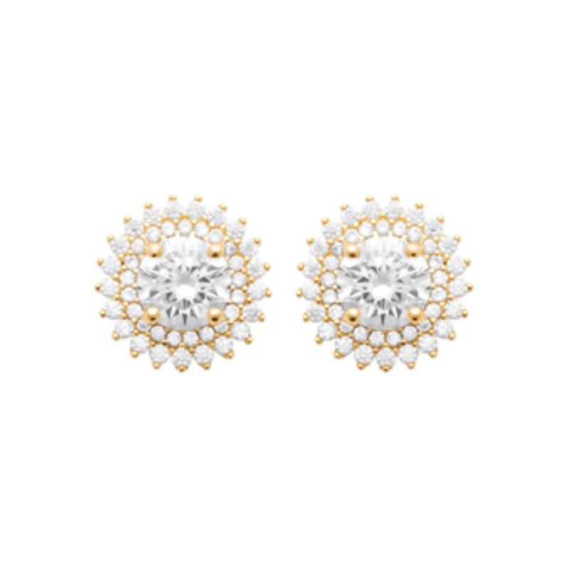 Coque de Nacre Puces d'oreilles plaqué or 23046210