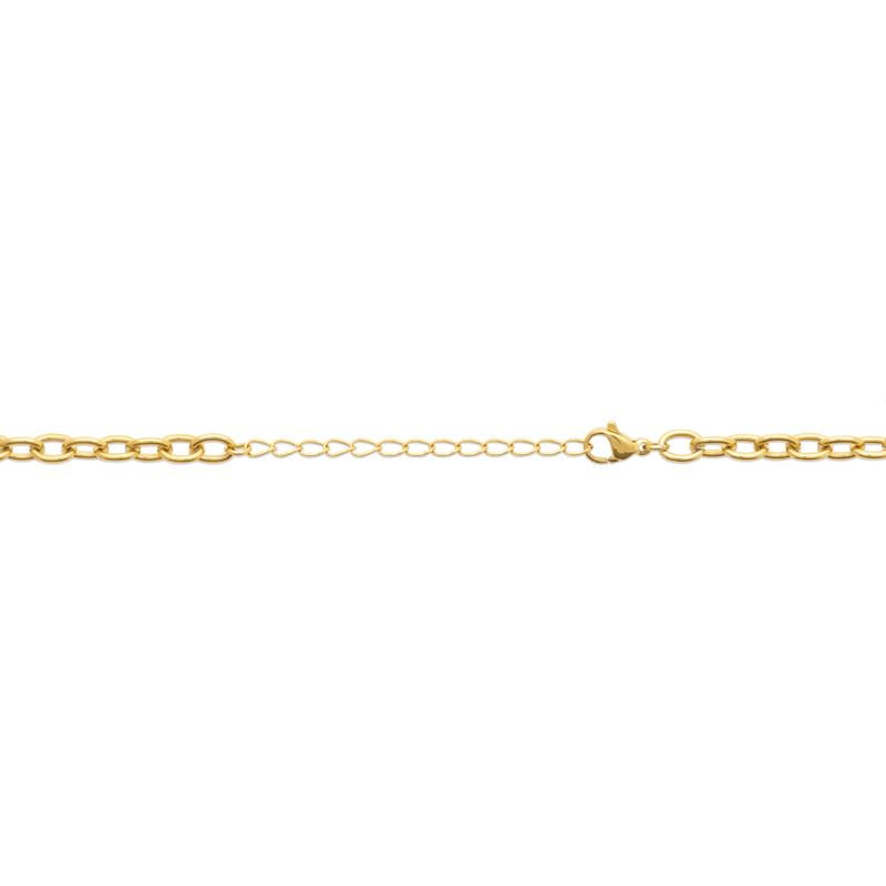 Izee Collier acier doré 312415