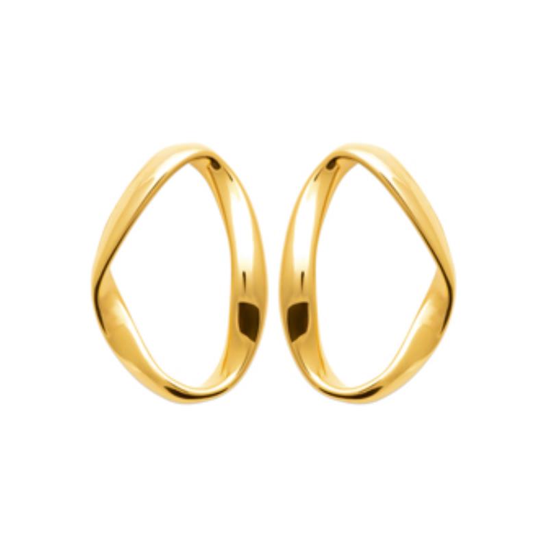 Coque de Nacre Boucles d'oreilles acier doré 3122309