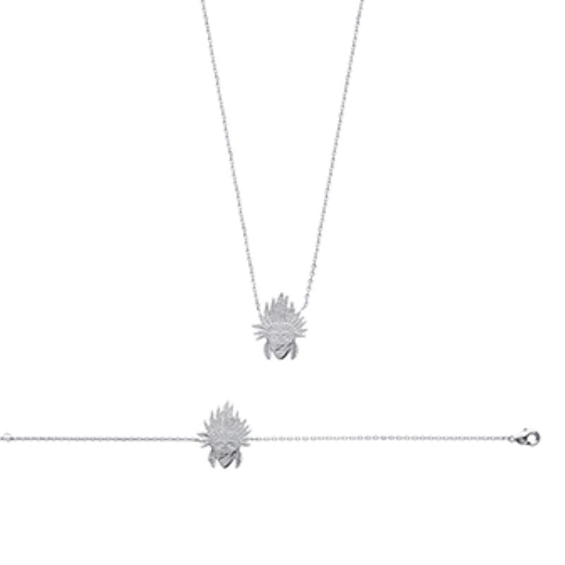 Coque de Nacre Collier argent 821404