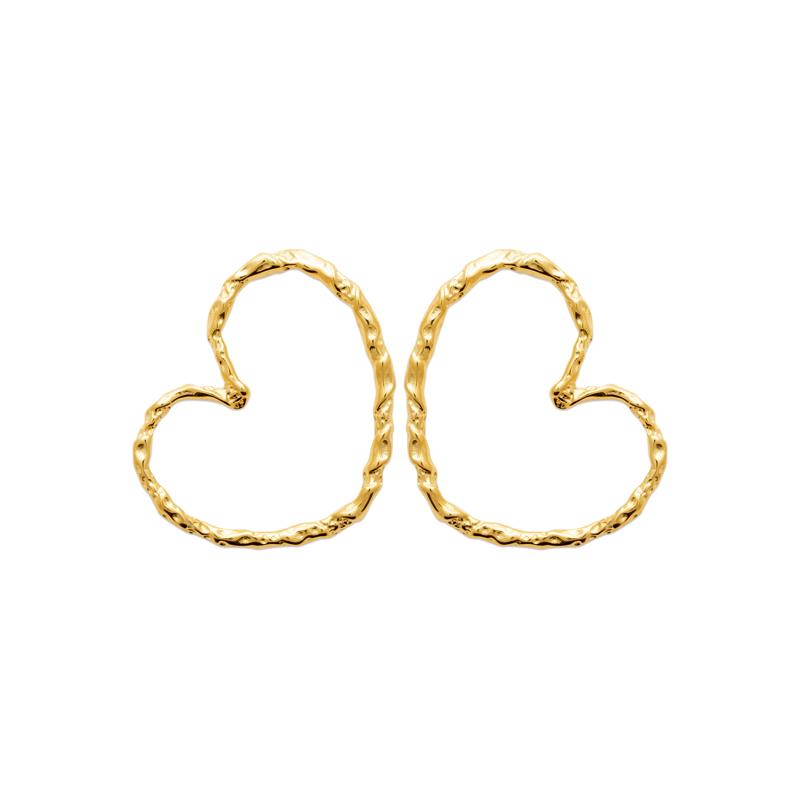 Coque de Nacre Boucles d'oreilles acier doré 3127909