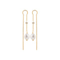 Coque de Nacre Boucles d'oreilles plaqué or 230308014