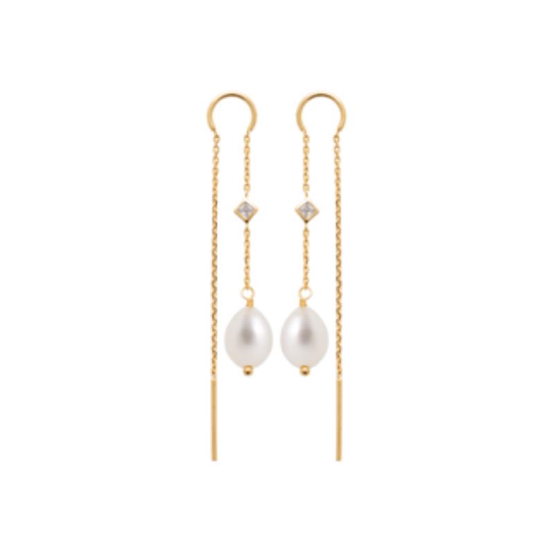Coque de Nacre Boucles d'oreilles plaqué or 230308014