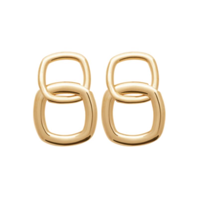 Coque de Nacre Puces d'oreilles plaqué or 23003700