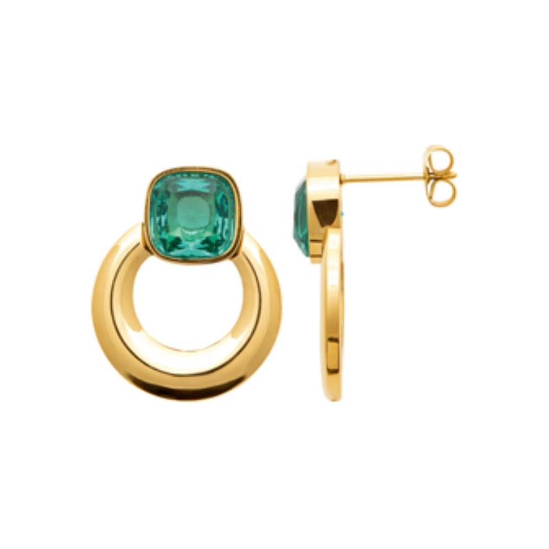 Izee Boucles d'oreilles pendantes acier doré 3134809