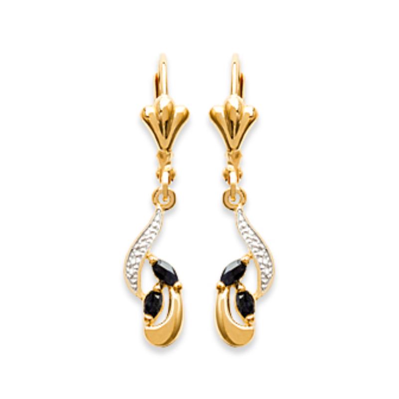 Coque de Nacre Boucles d'oreilles pendantes plaqué or 23530043