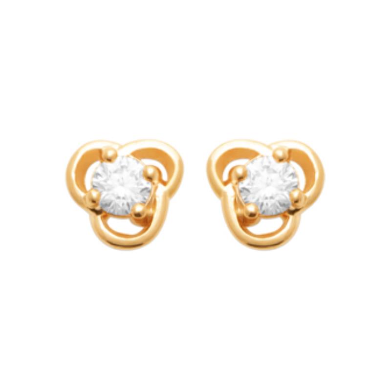 Coque de Nacre Puces d'oreilles plaqué or 23062610