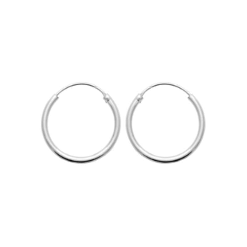 Coque de Nacre Créoles argent 102220