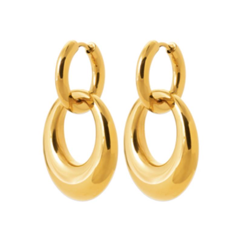Izee Créoles acier doré 3600509