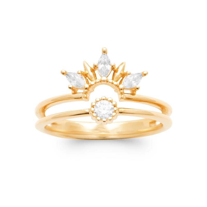 Coque de Nacre Bague plaqué or 2975310