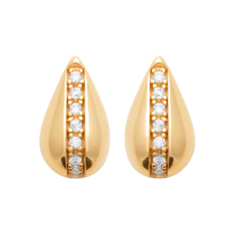 Coque de Nacre Puces d'oreilles plaqué or 23063710