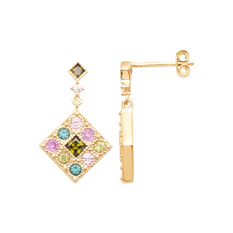 Coque de Nacre Boucles d'oreilles plaqué or 23085805