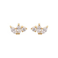 Coque de Nacre Puces d'oreilles plaqué or 23029010