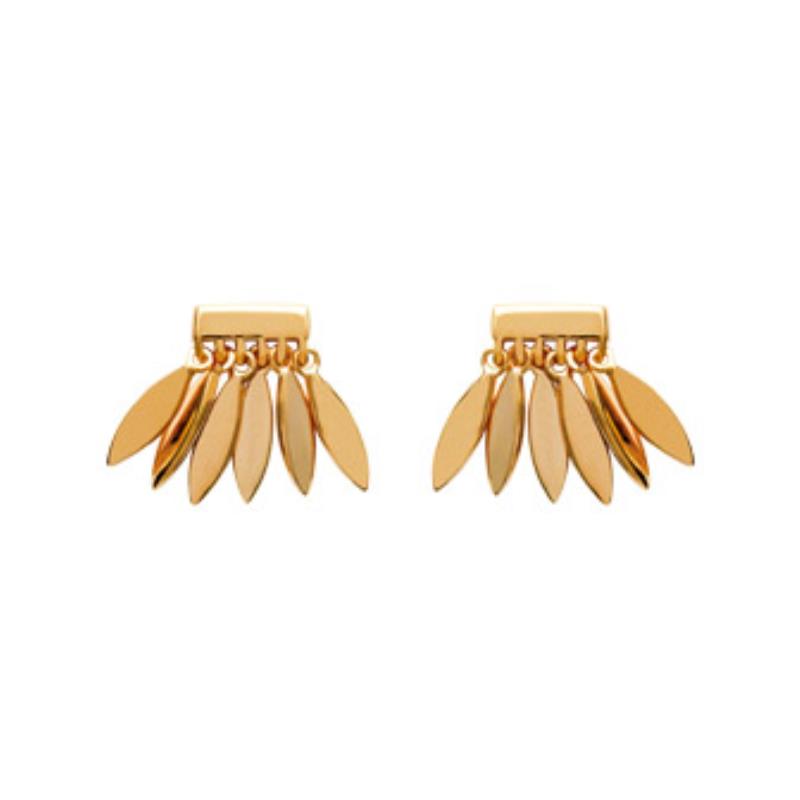 Coque de Nacre Puces d'oreilles plaqué or 2545400