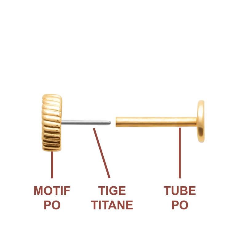 Coque de Nacre Piercing plaqué or 23066810