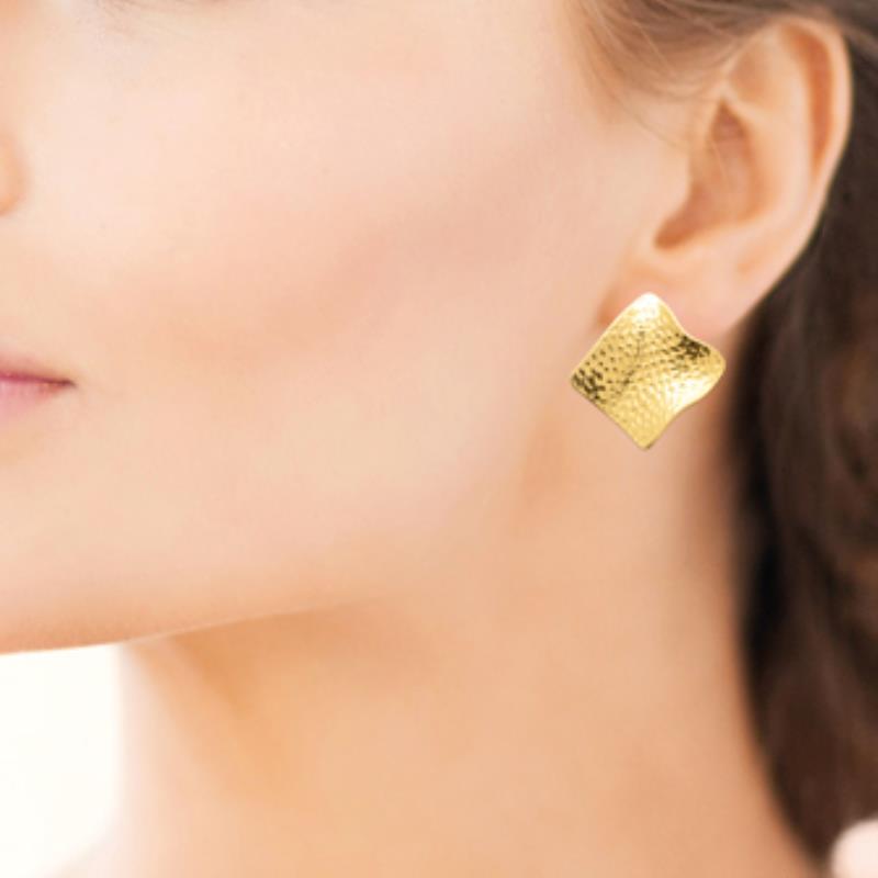 Coque de Nacre Boucles d'oreilles acier doré 3116309