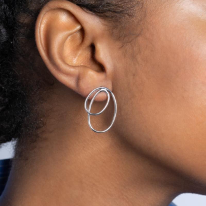 Coque de Nacre Boucles d'oreilles pendantes argent 73050700