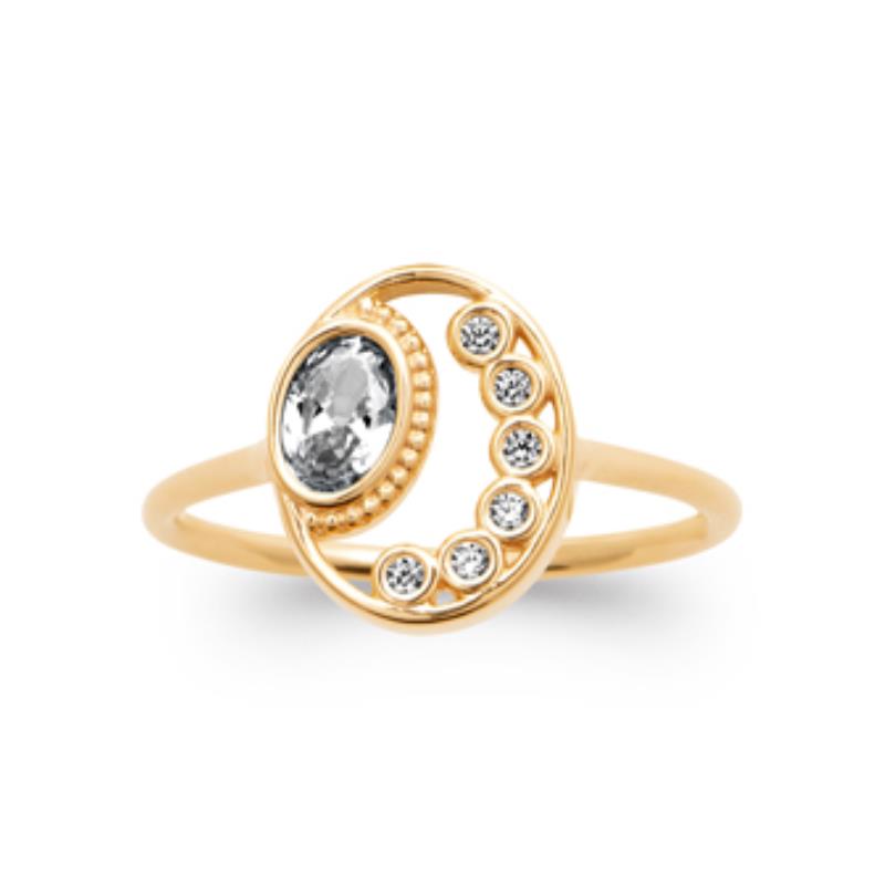 Coque de Nacre Bague plaqué or 20015010