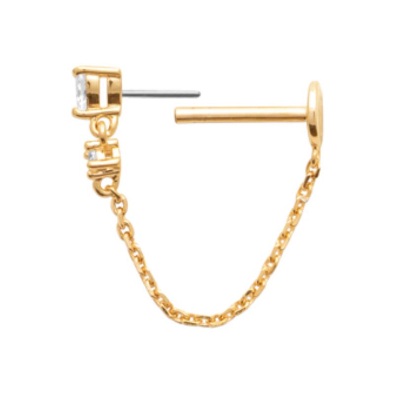 Coque de Nacre Piercing plaqué or 23071810