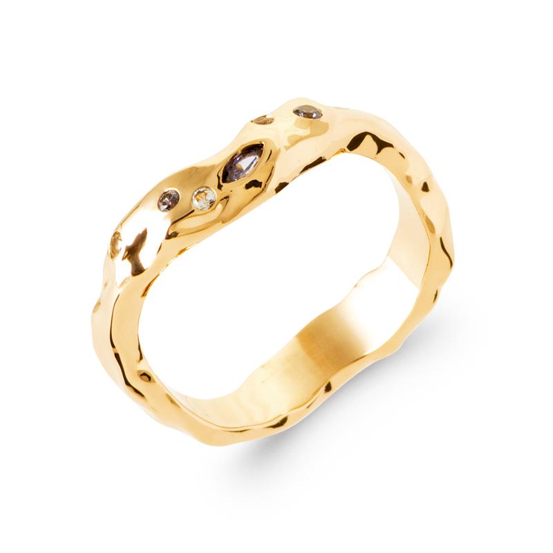 Coque de Nacre Bague plaqué or 20002140
