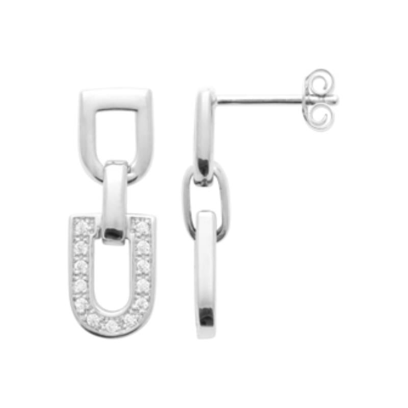 Coque de Nacre Boucles d'oreilles pendantes argent 13053410