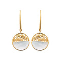 Coque de Nacre Boucles d'oreilles pendantes plaqué or 2567504