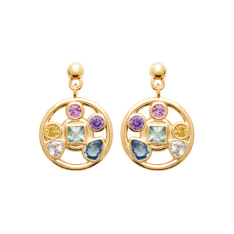 Coque de Nacre Boucles d'oreilles pendantes plaqué or 23075805