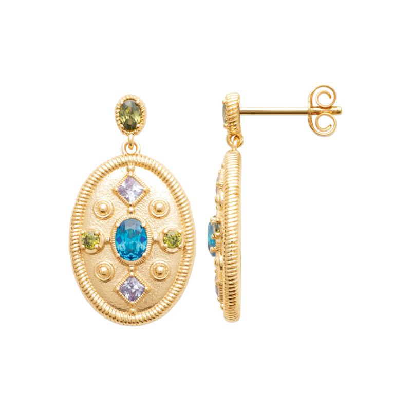 Coque de Nacre Boucles d'oreilles pendantes plaqué or 23075760