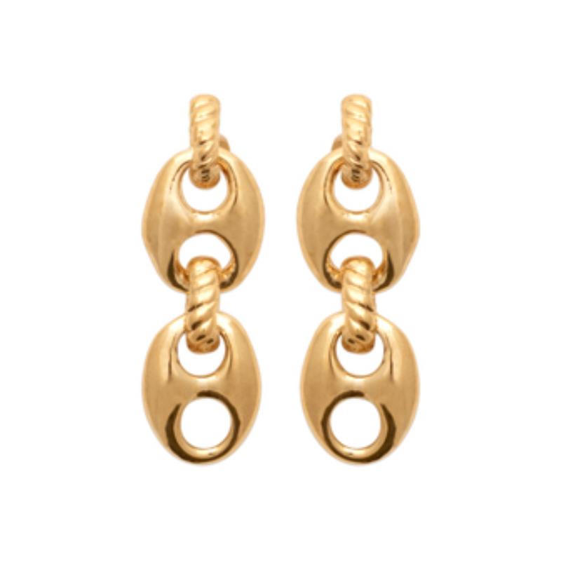 Coque de Nacre Boucles d'oreilles pendantes plaqué or 2592100