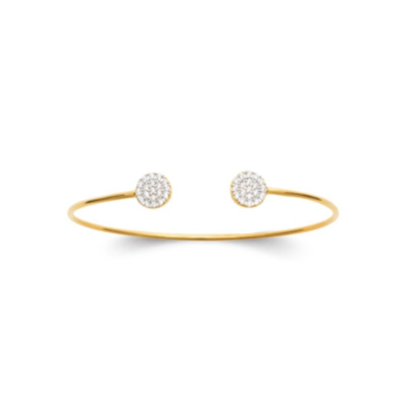 Coque de Nacre Bracelet jonc plaqué or 971825