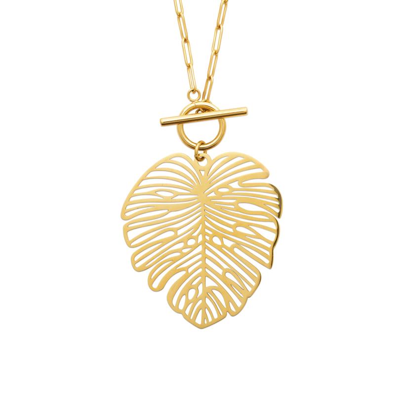 Coque de Nacre Chaîne acier doré 312340