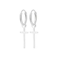 Coque de Nacre Créoles argent 10215