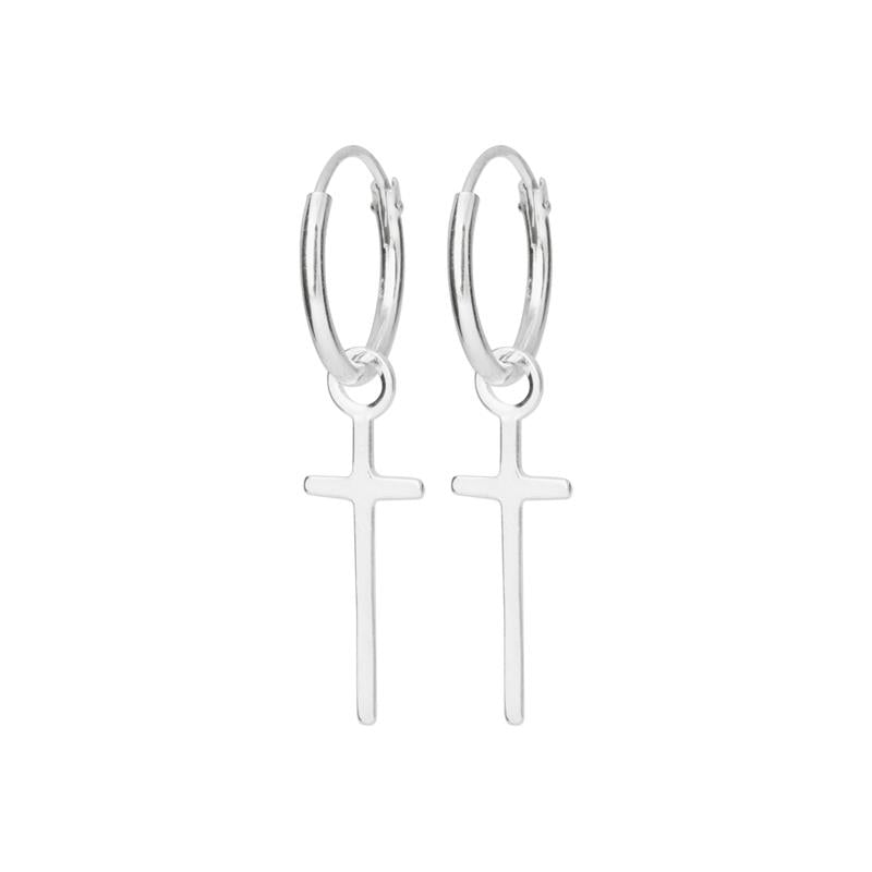 Coque de Nacre Créoles argent 10215