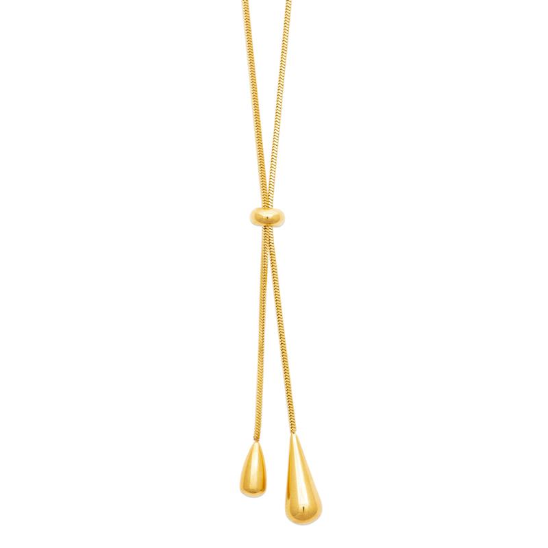 Coque de Nacre Collier acier doré 312406