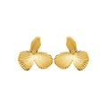 Coque de Nacre Boucles d'oreilles acier doré 3129409