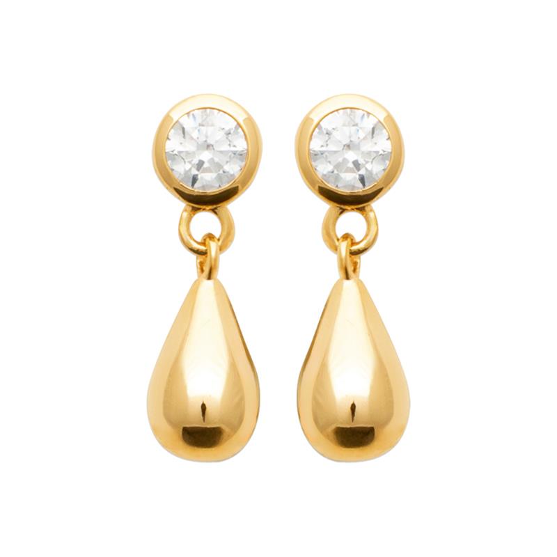 Coque de Nacre Boucles d'oreilles pendantes plaqué or 23069810