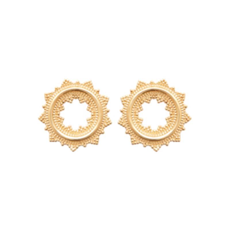 Coque de Nacre Puces d'oreilles plaqué or 2558600