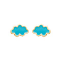 Coque de Nacre Puces d'oreilles plaqué or 23041000