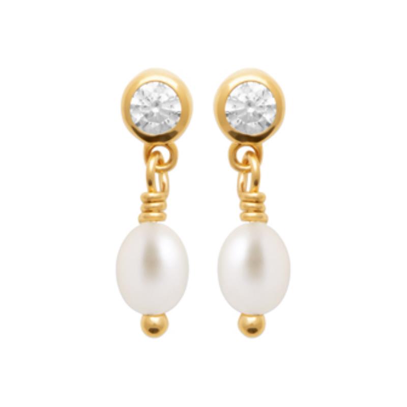 Coque de Nacre Boucles d'oreilles plaqué or 230656014