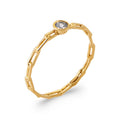 Coque de Nacre Bague solitaire plaqué or 2912310