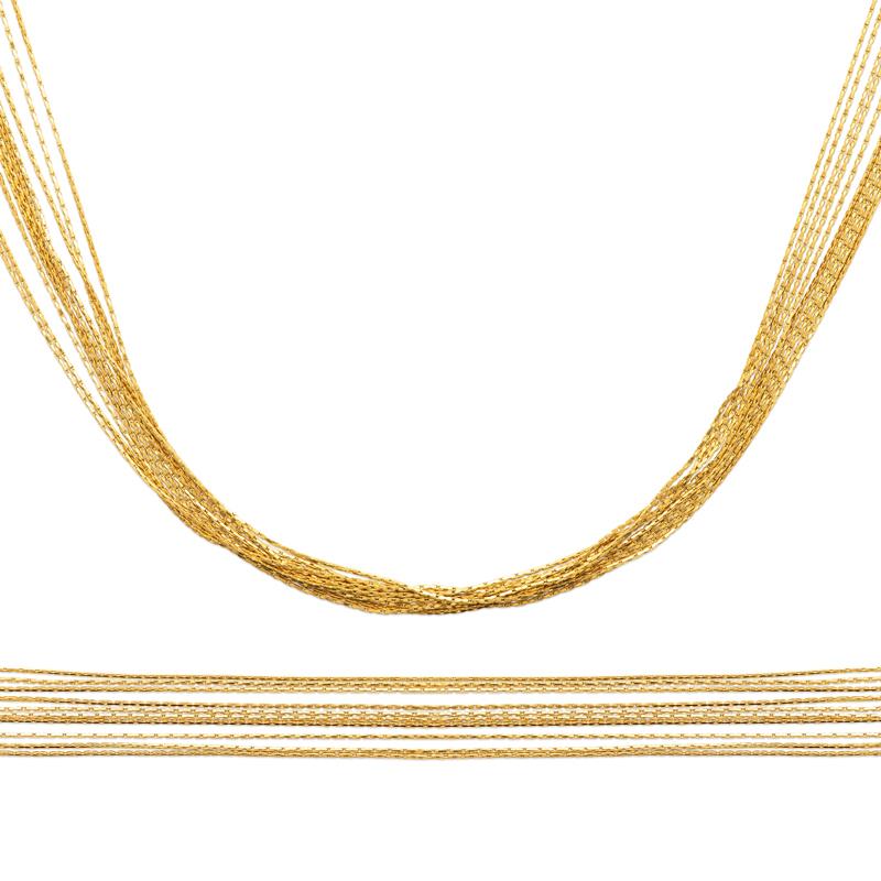 Coque de Nacre Chaîne acier doré 312409
