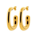 Coque de Nacre Créoles acier doré 3605009
